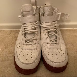 Size 13 -Nike Air Force 1 SF Mid ivory mats stone